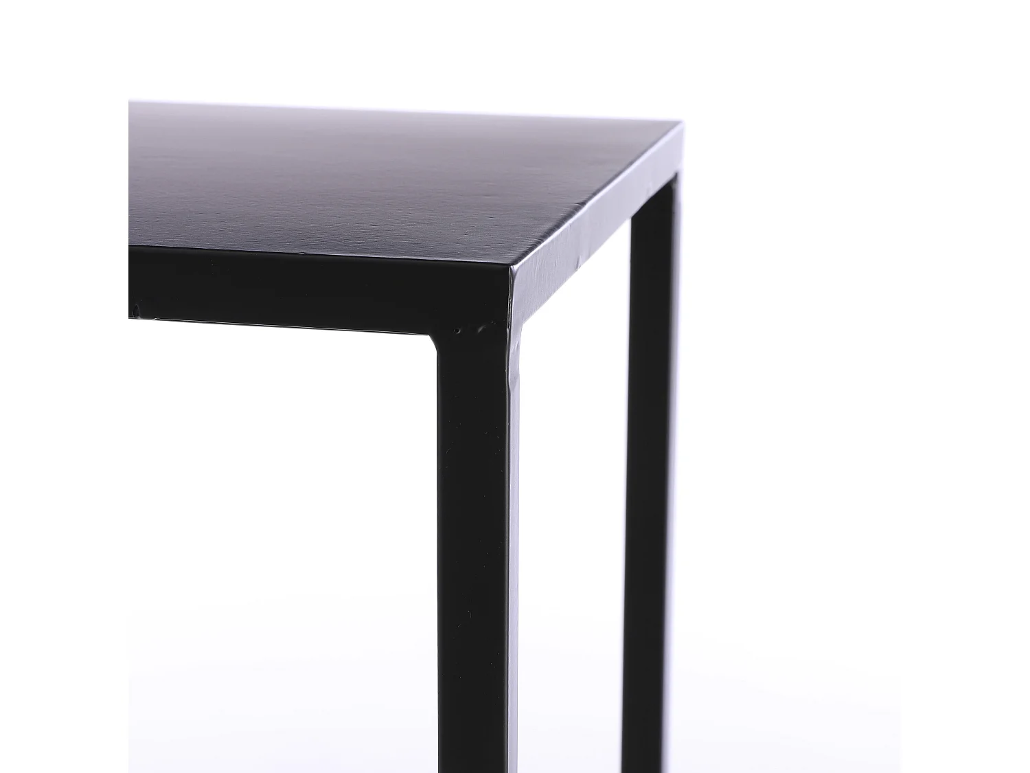 Beistelltisch-Set aus Eisen - 25 x 25 x 60 / 30 x 30 x 70 - Schwarz - GOA