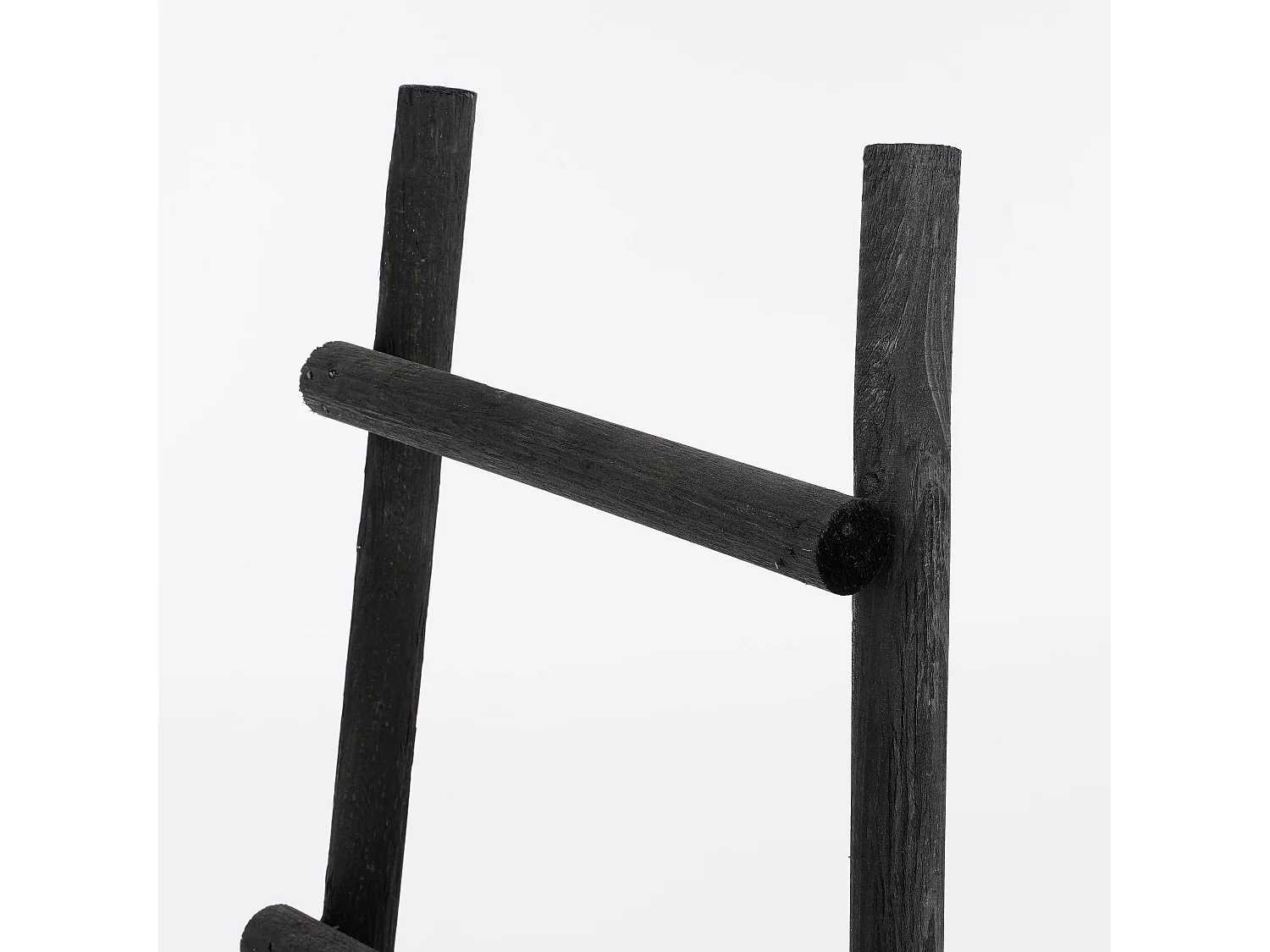 Echelle decorative en bois de peuplier - 29 x 49 x 119 - Noir -