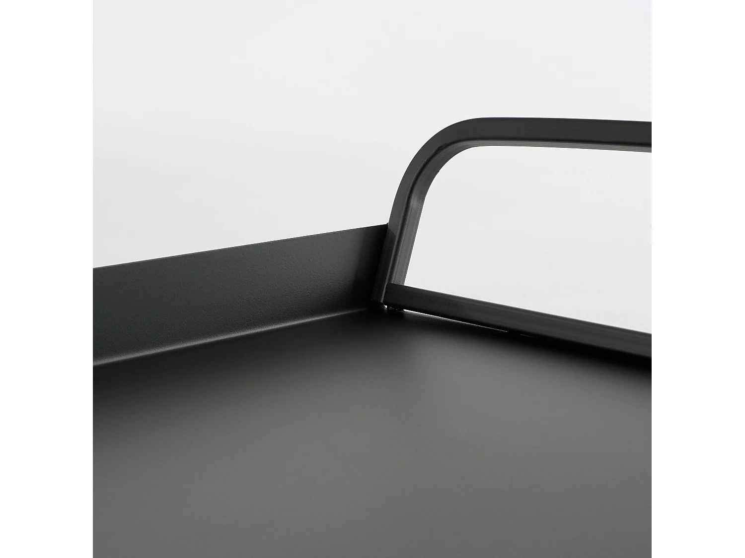 Decoratie dienblad van ijzer - 60 x 28 x 7 - Zwart - NURI