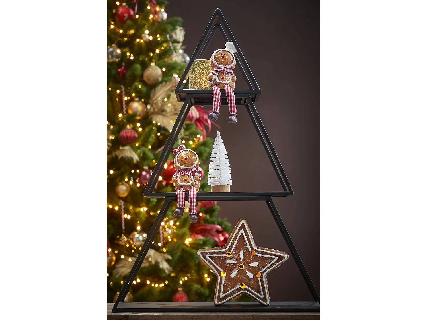 Présentoir en métal - 50 x 14 x 71 - Noir -