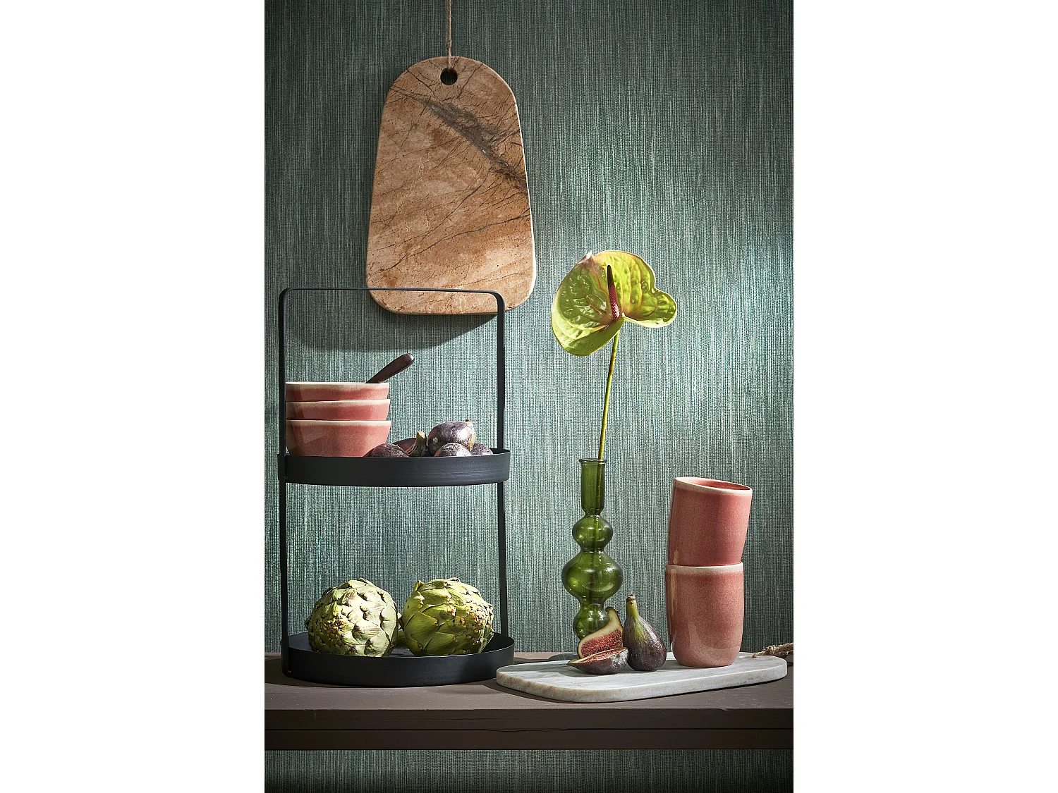 Présentoir en métal - Ø25 x 41 - Noir -