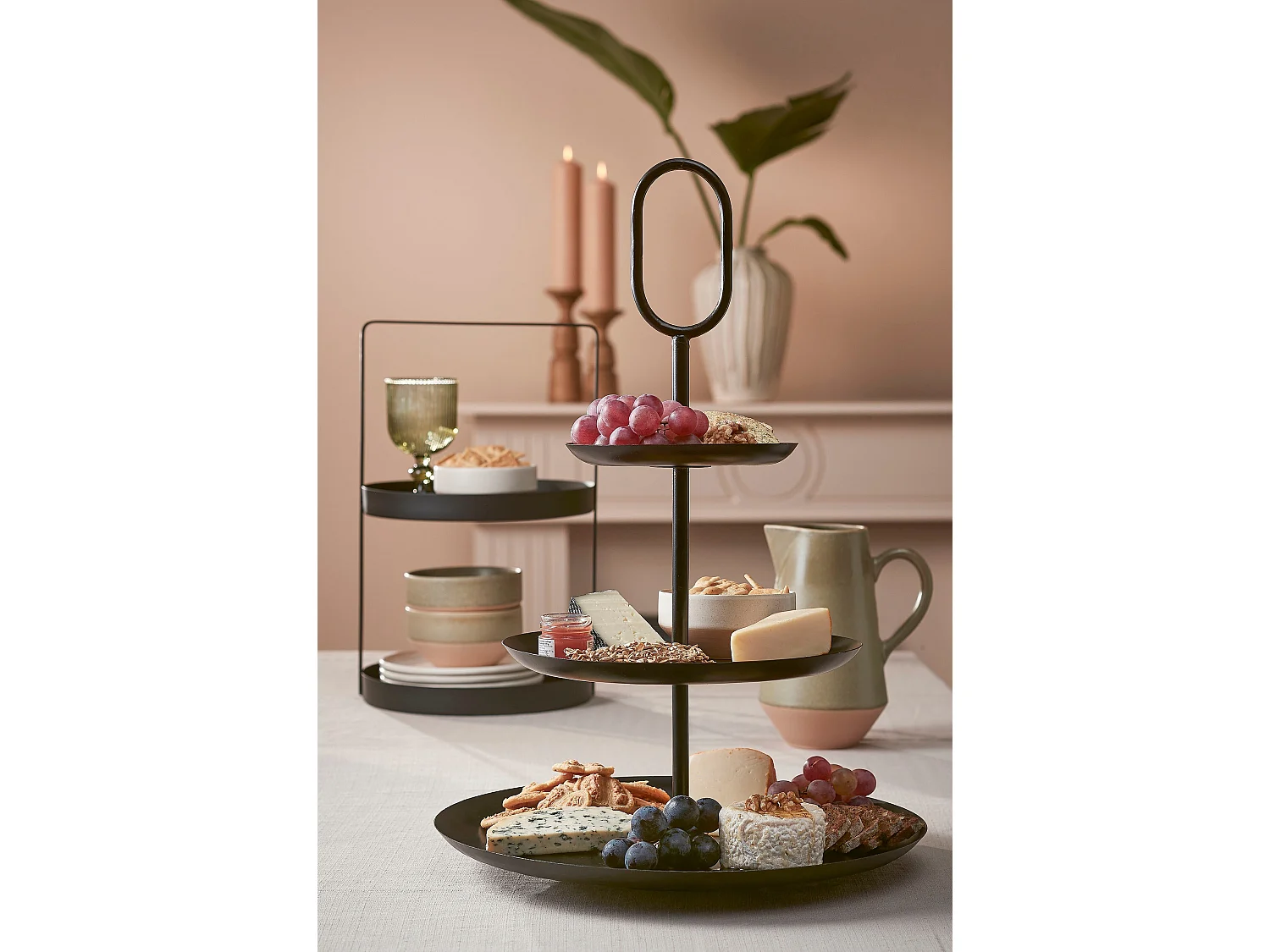 Présentoir en métal - Ø25 x 41 - Noir -