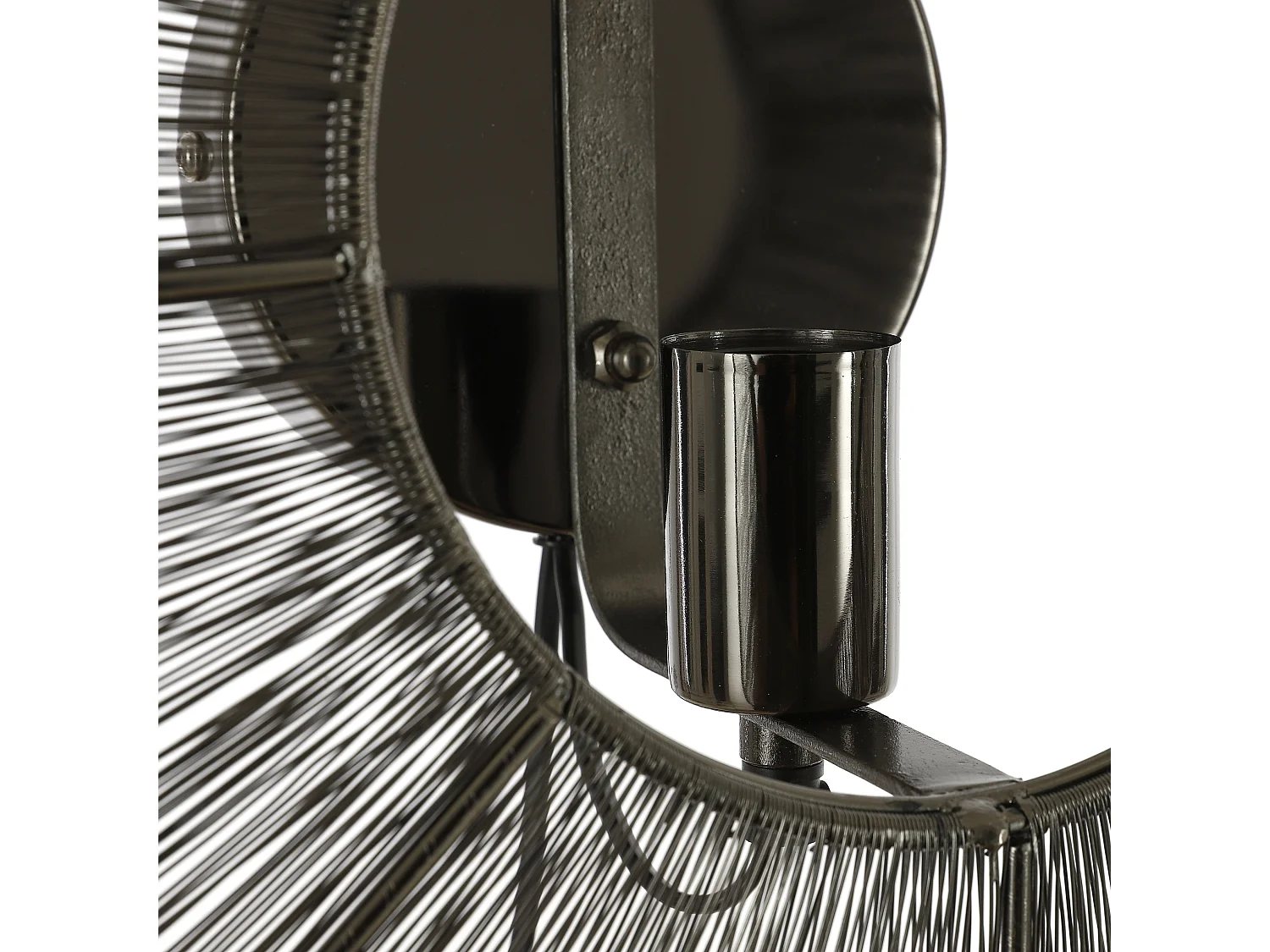 Wandlamp van ijzer - ⌀60 x 18 - Zwart - BODIL