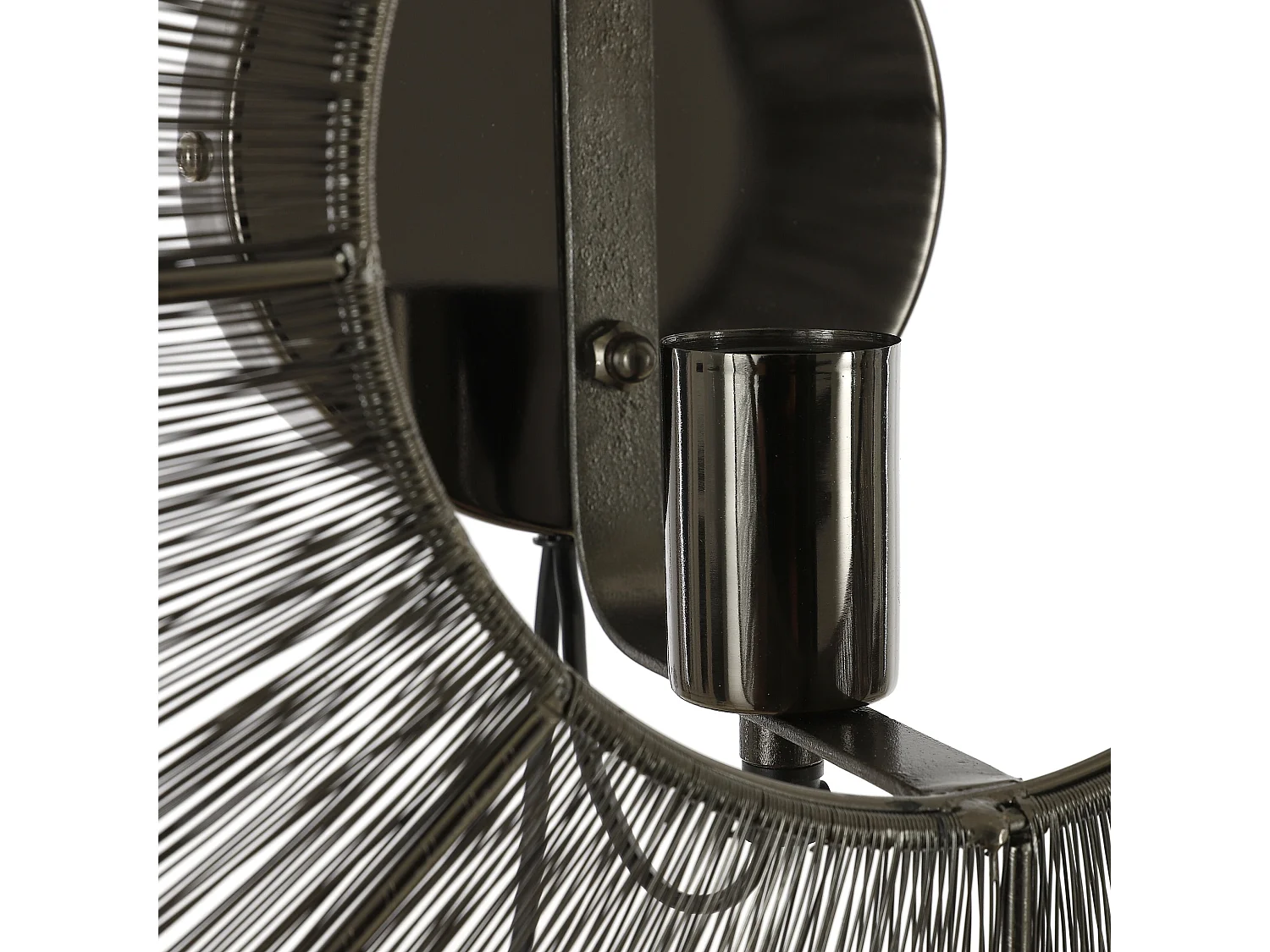 Wandlamp van ijzer - ⌀60 x 18 - Zwart - BODIL