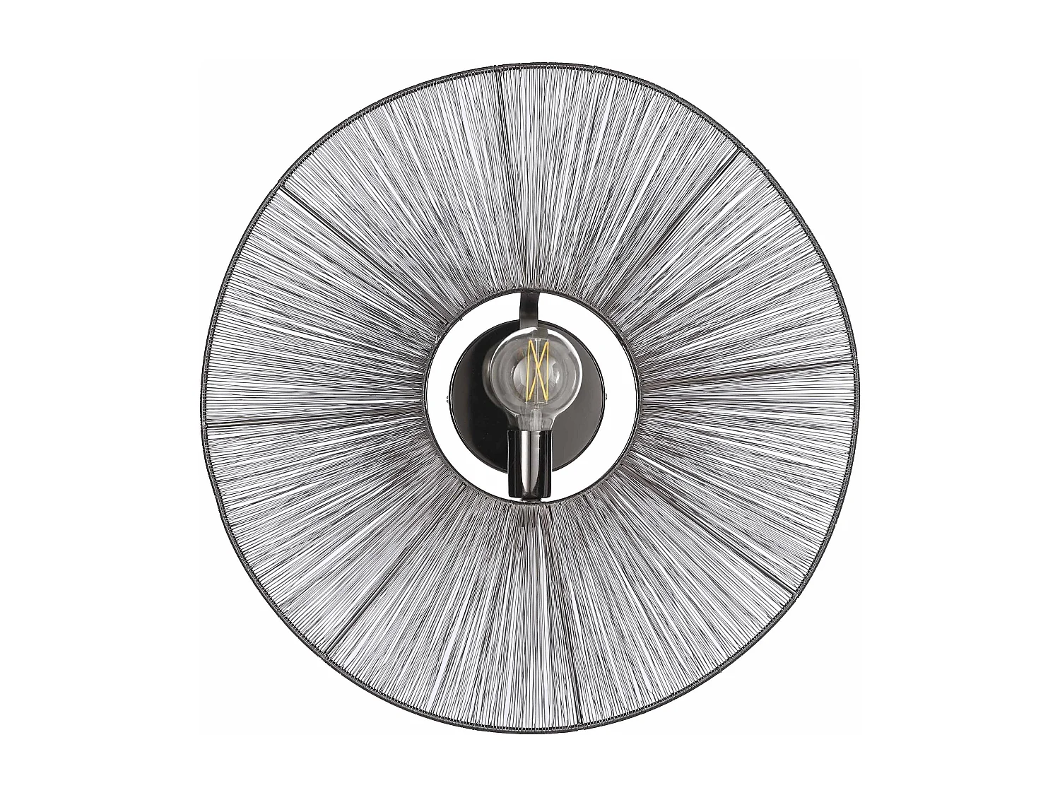 Wandlamp van ijzer - ⌀60 x 18 - Zwart - BODIL