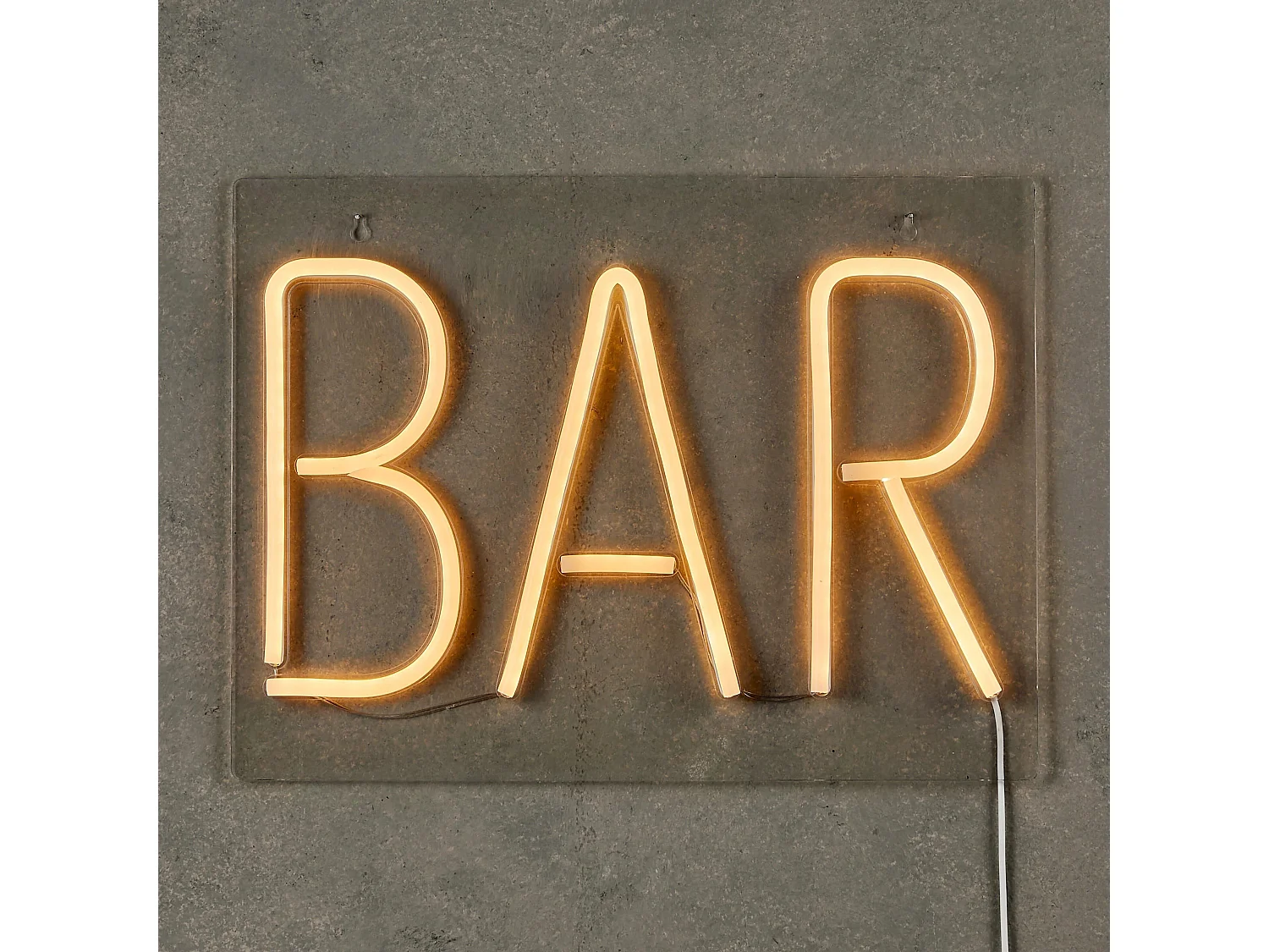 Neon verlichting van abs  - 30 x 40 x 5 - Geel -