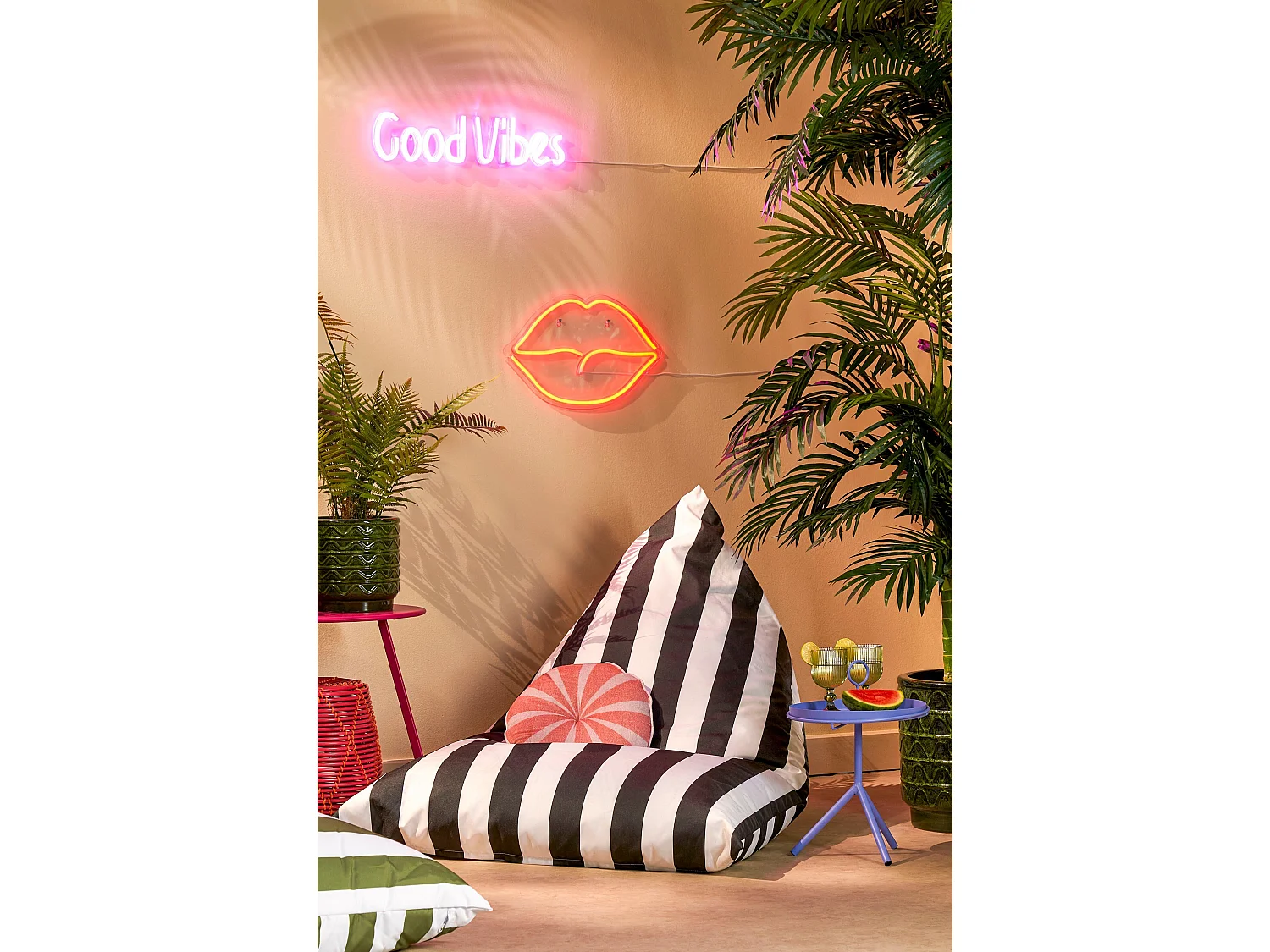 Illuminazione al neon in  - 40 x 28 x 5 - Rosso -