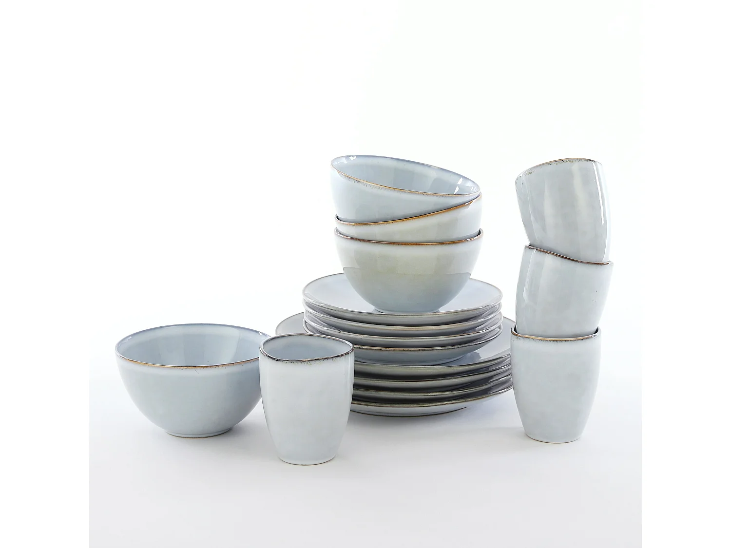 Set stoviglie in  - Ø26 / Ø20,5 / Ø15 x 8 / Ø8 x 10,5 - Grigio - TABO