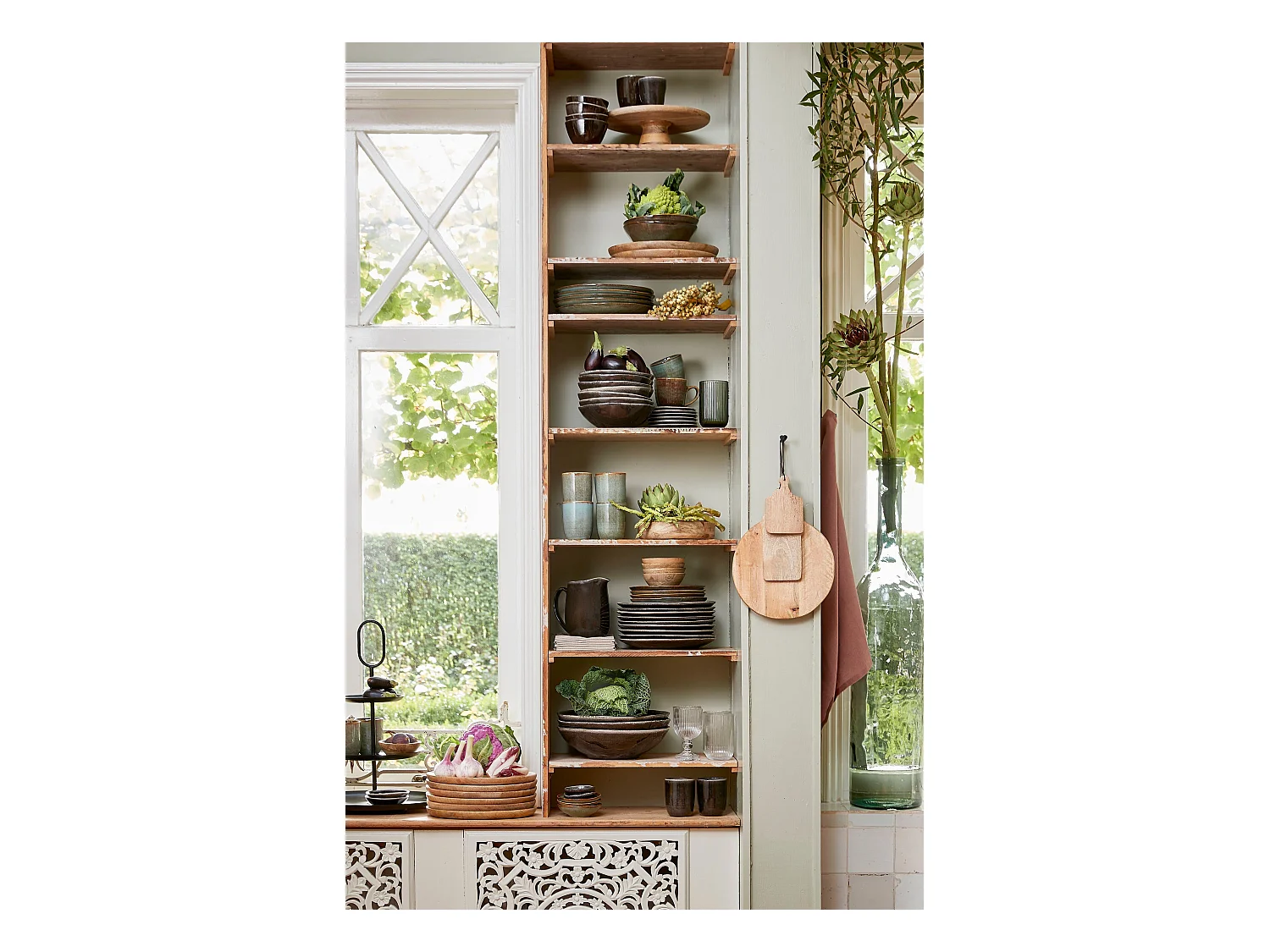 Service complet en céramique - Ø26 / Ø20,5 / Ø15 x 8 / Ø8 x 10,5 - Noir - TABO