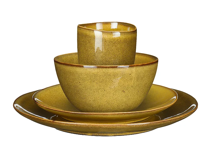 Set stoviglie in  - Ø26 / Ø20,5 / Ø15 x 8 / Ø8 x 10,5 - Ocra - TABO