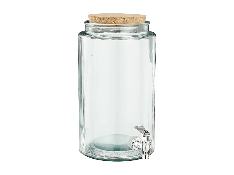 Drankdispenser van gerecycled glas - 30 x Ø18 - Transparant -