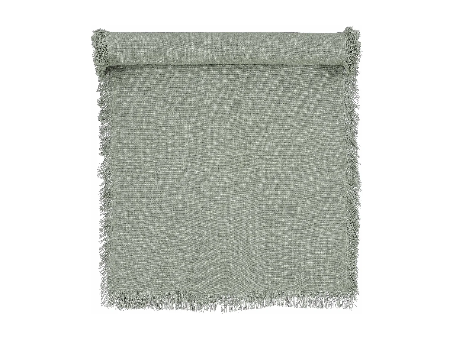 Chemin de table en coton - 180 x 45 - Vert - XAVIE