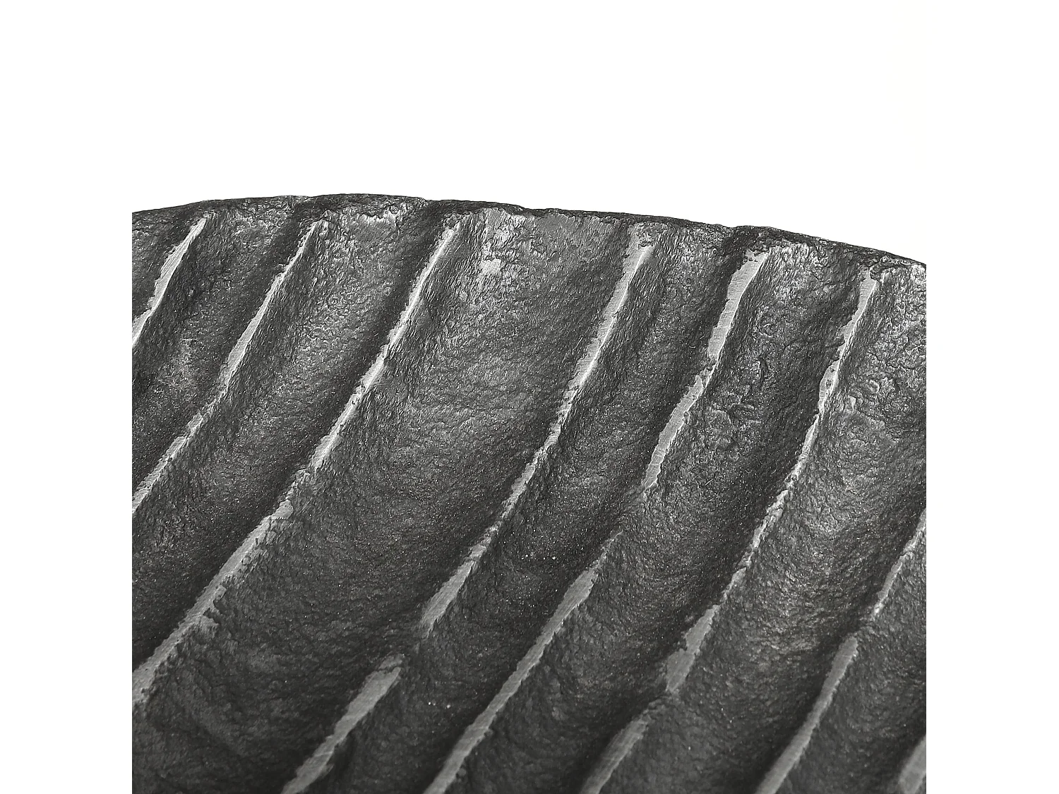 Decoratief bord van aluminium - Ø37 x 2 - Grijs - CALABRIA