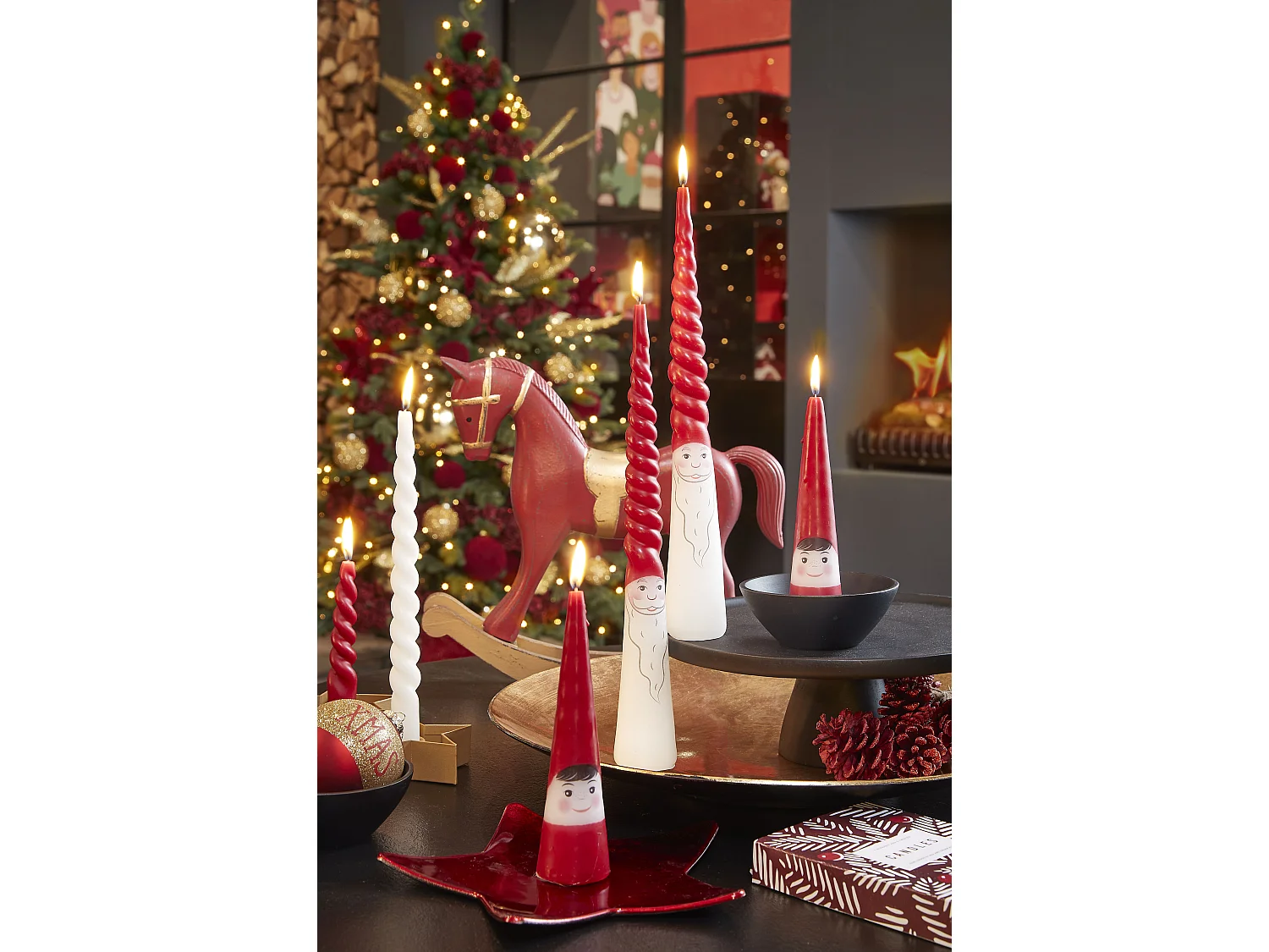 Soporte para tarta de Madera de mango - Ø30 x 10 - Negro - TALLO