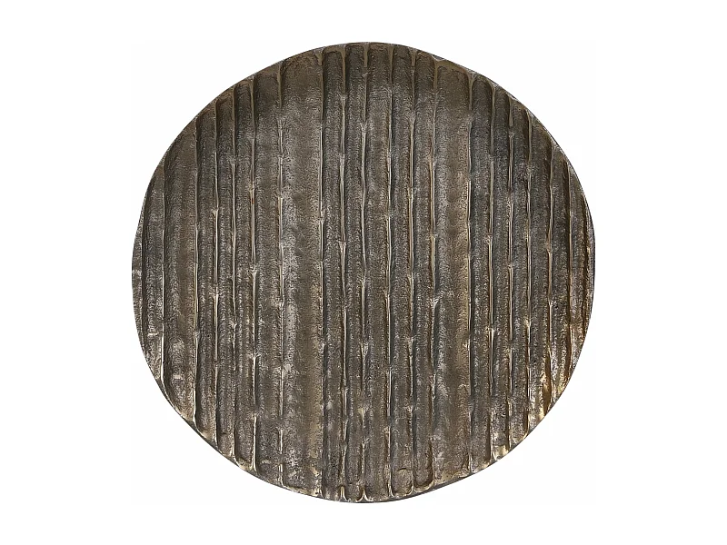 Decoratief bord van aluminium - Ø27 x 1 - Donkergoud - CALABRIA