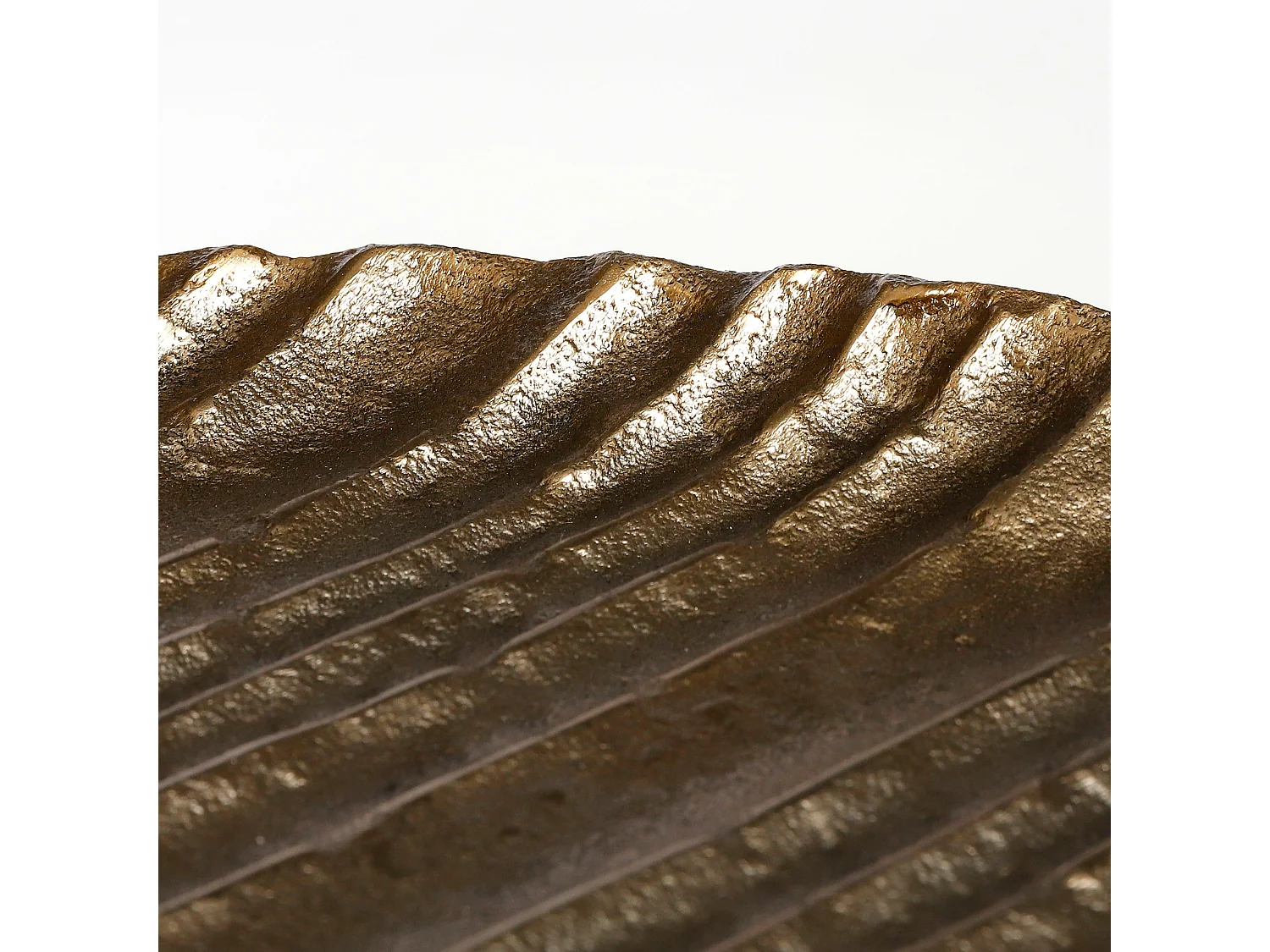 Decoratief bord van aluminium - Ø27 x 1 - Donkergoud - CALABRIA