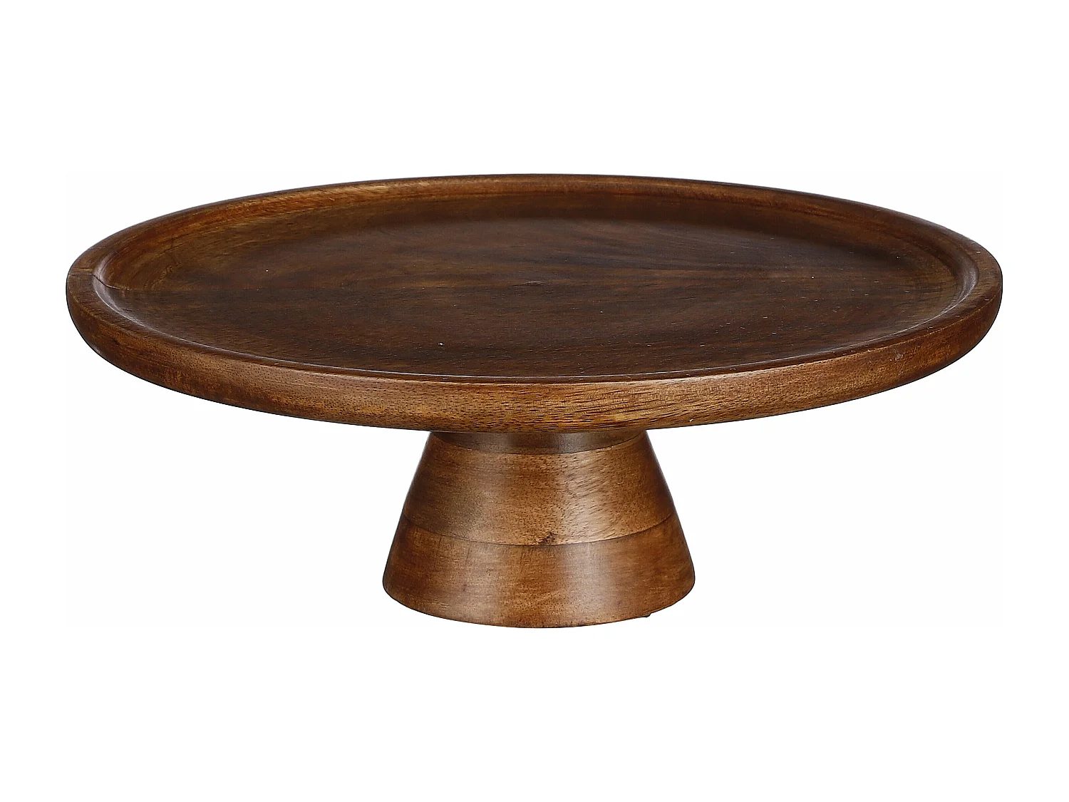 Soporte para tarta de Madera de mango - Ø30 x 10 - Marrón oscuro - TALLO