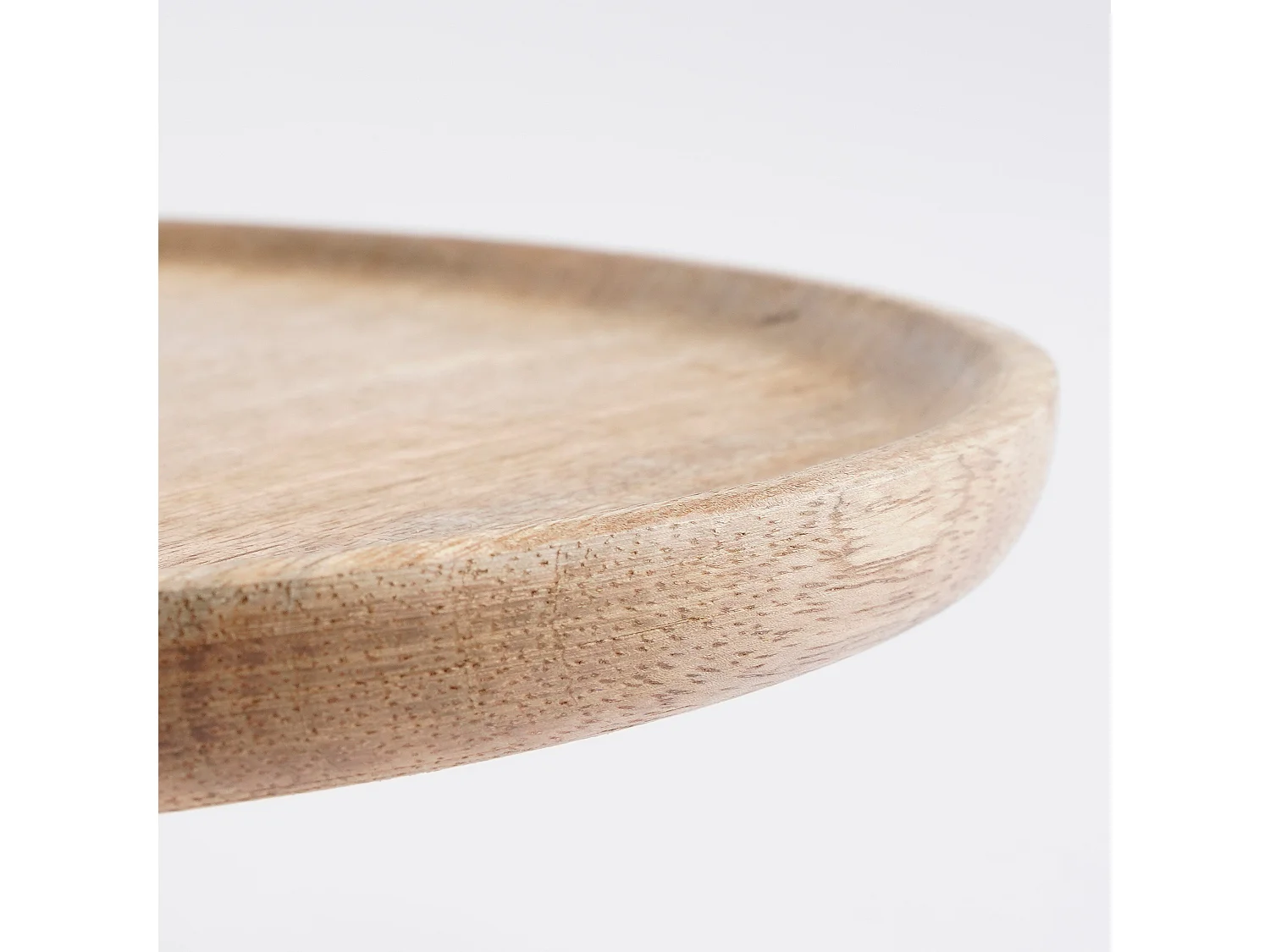 Présentoir à Gâteaux en bois de manguier - Ø30 x 10 - Marron clair - TALLO