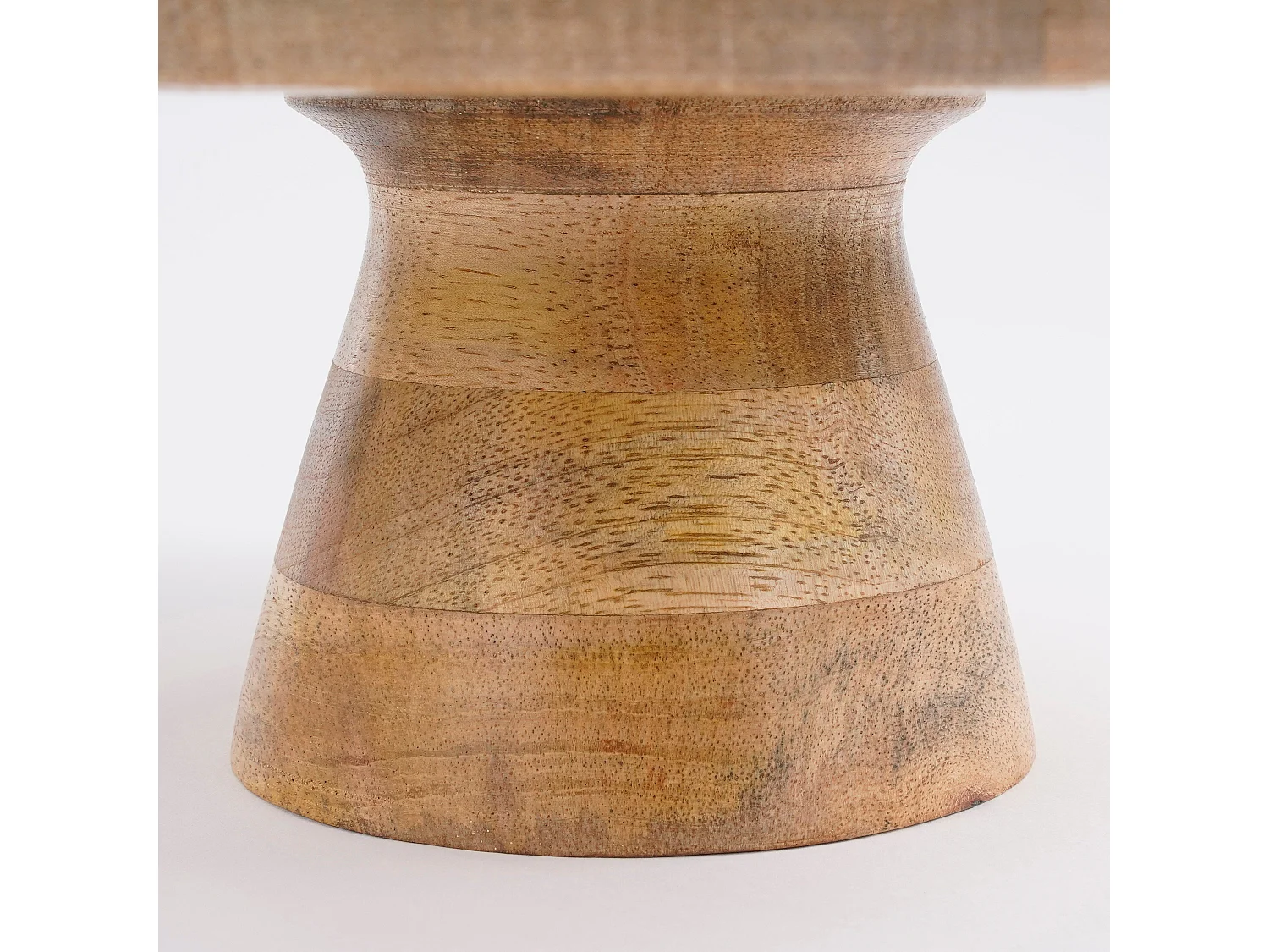 Présentoir à Gâteaux en bois de manguier - Ø30 x 10 - Marron clair - TALLO