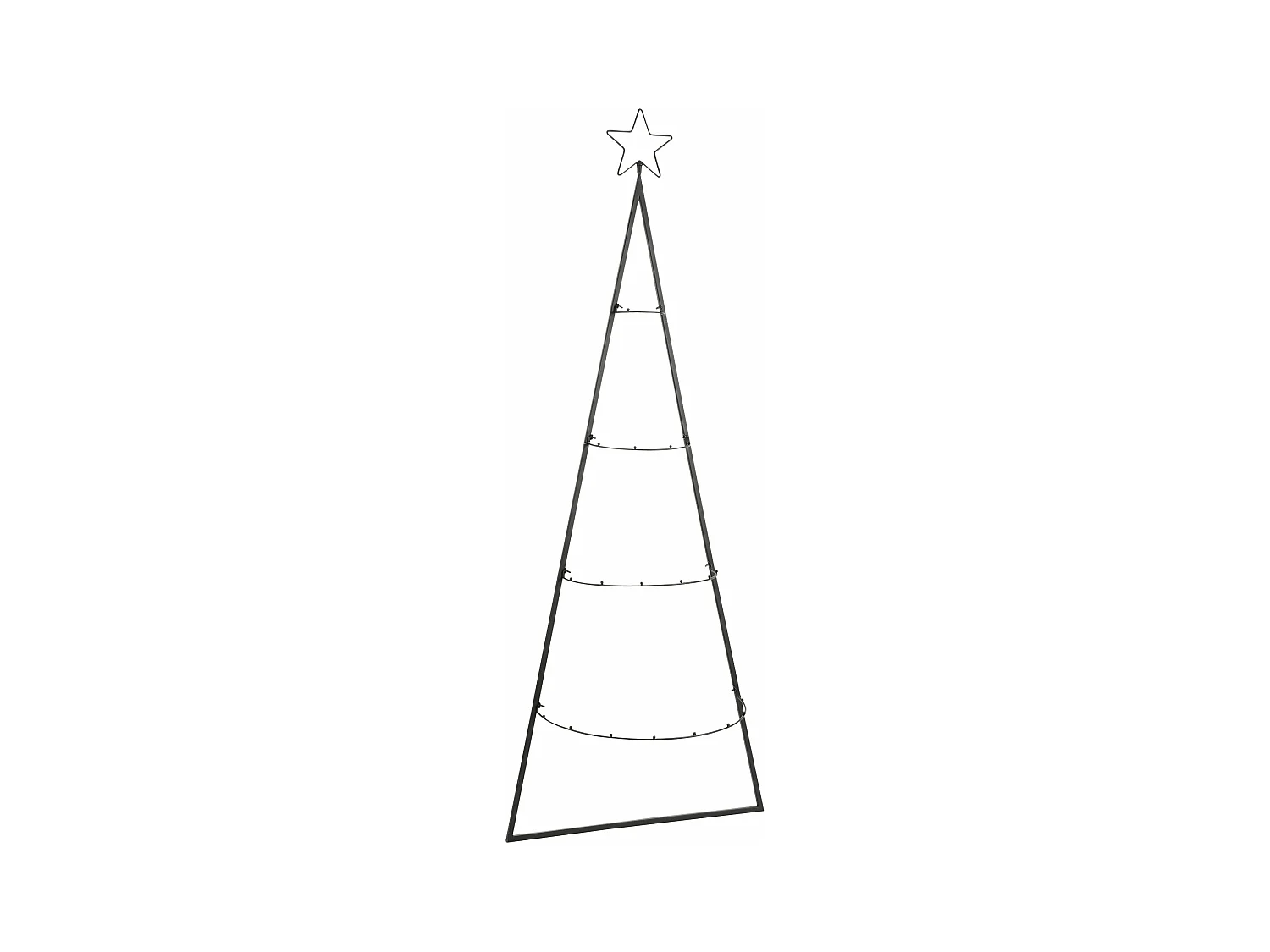 Wanddecoratie van ijzer - 50 x 131 - Zwart -