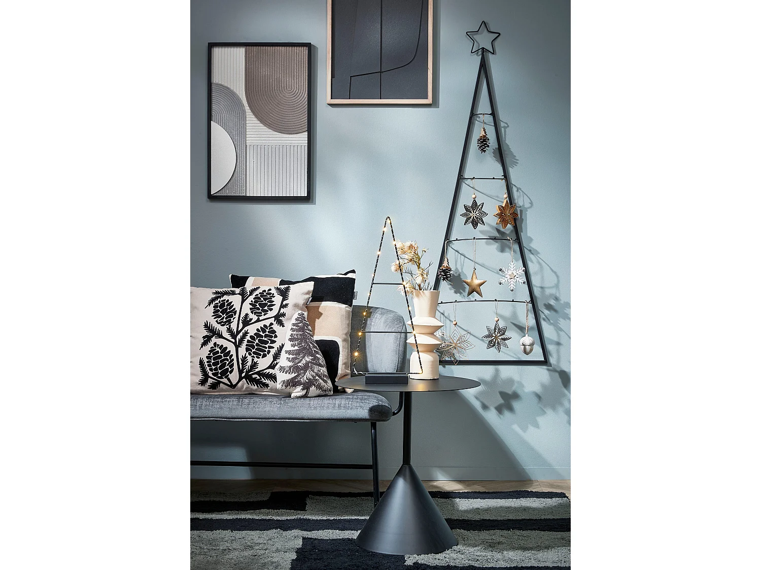 Wanddecoratie van ijzer - 50 x 131 - Zwart -