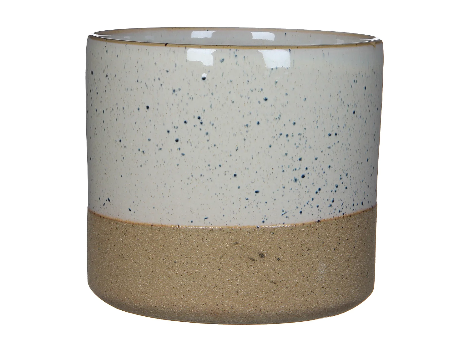 Pot de fleurs d'interieur  en céramique - Ø20,5 x 18 - Blanc - LAGO