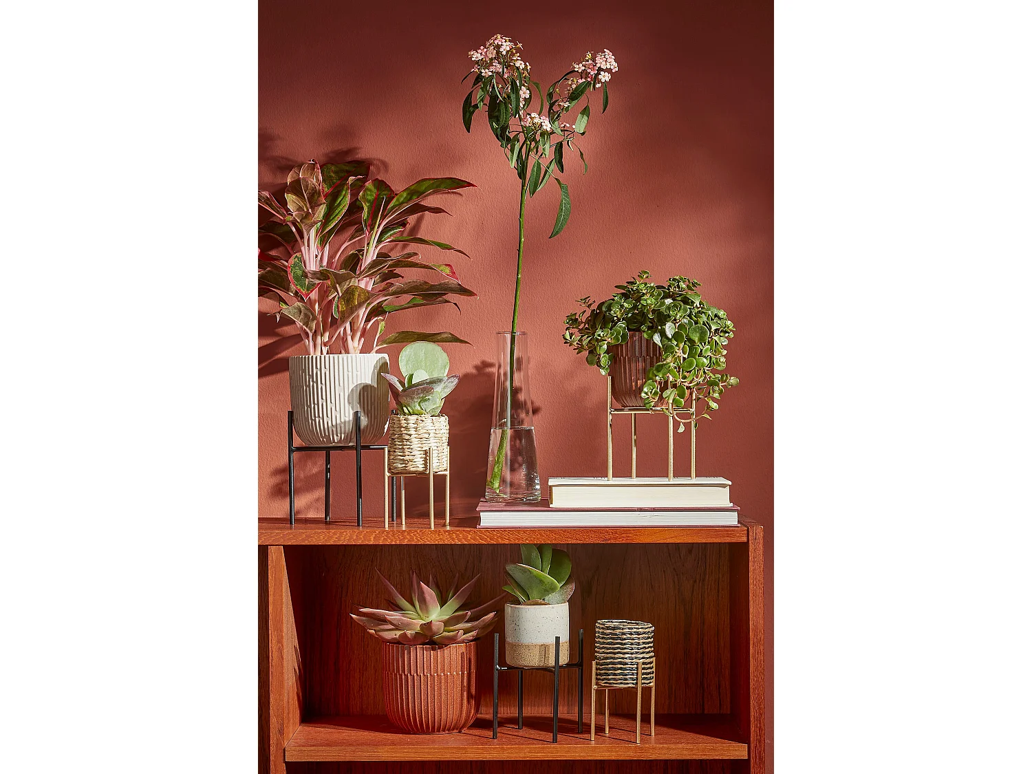 Pot de fleurs d'interieur  en céramique - Ø20,5 x 18 - Blanc - LAGO