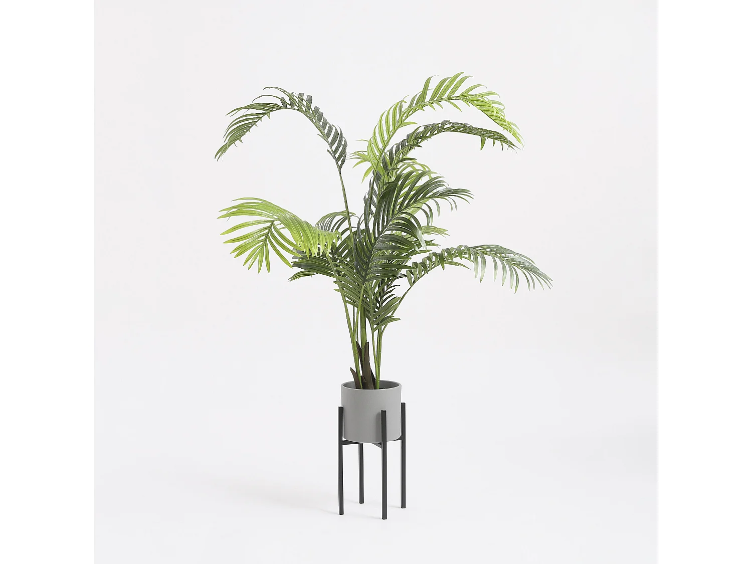 Plantenstandaard van ijzer - 20,5 x 20,5 x 35 - Zwart - ASCOT