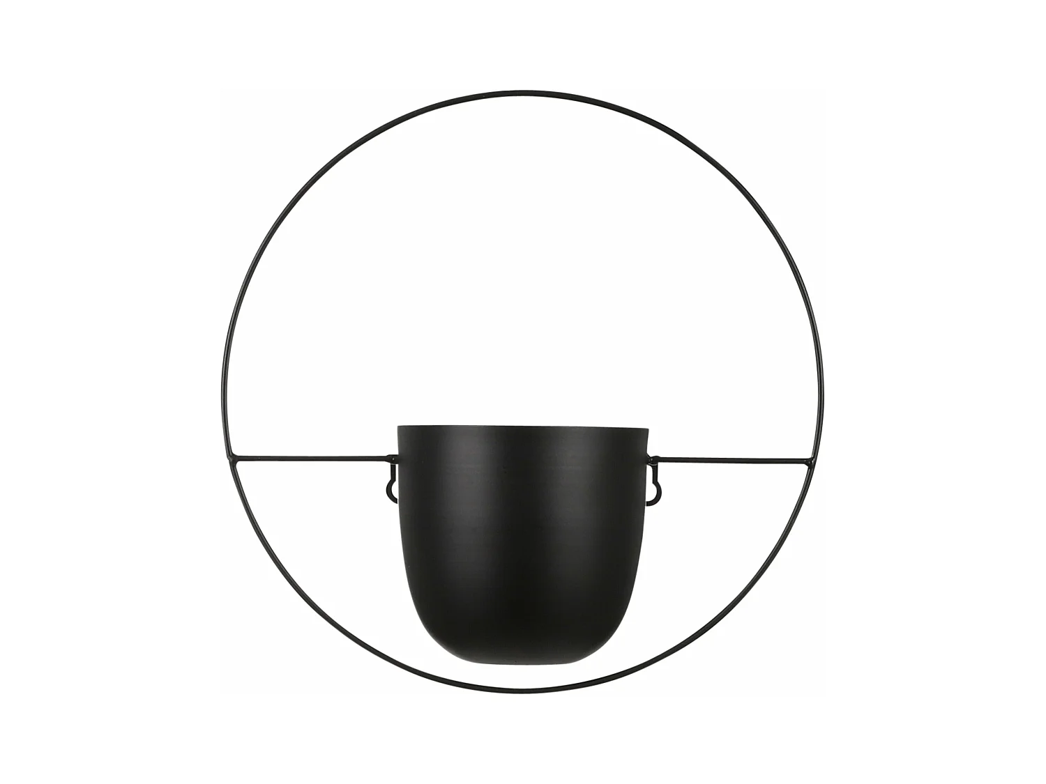 Pot de plantes suspendu au mur en métal - 34 x 14 x 34 - Noir - DEXTER