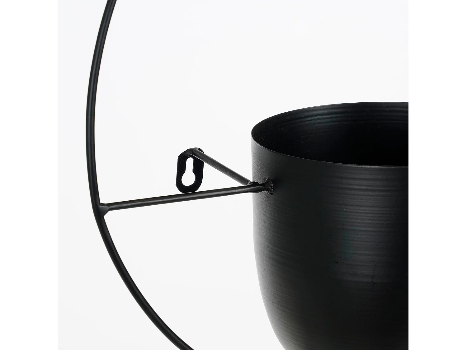 Pot de plantes suspendu au mur en métal - 34 x 14 x 34 - Noir - DEXTER