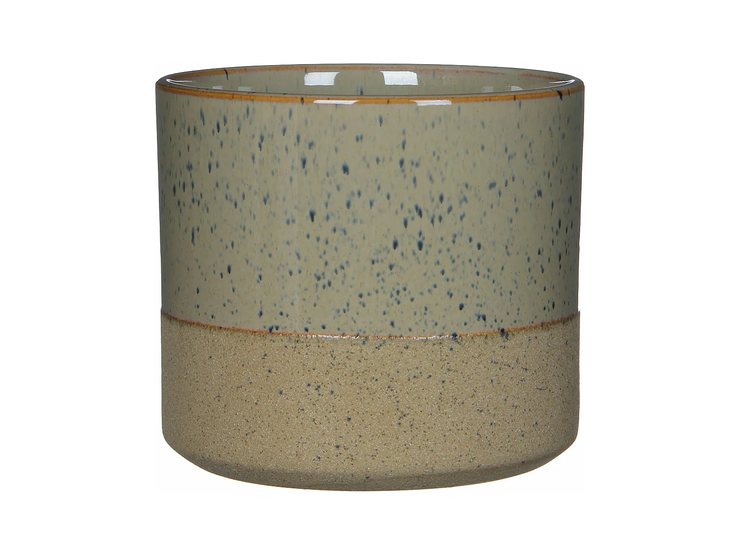 Pot de fleurs d'interieur  en céramique - Ø18 x 16,5 - Crème - LAGO