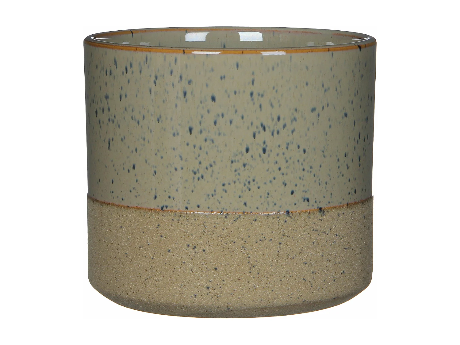 Pot de fleurs d'interieur  en céramique - Ø18 x 16,5 - Crème - LAGO