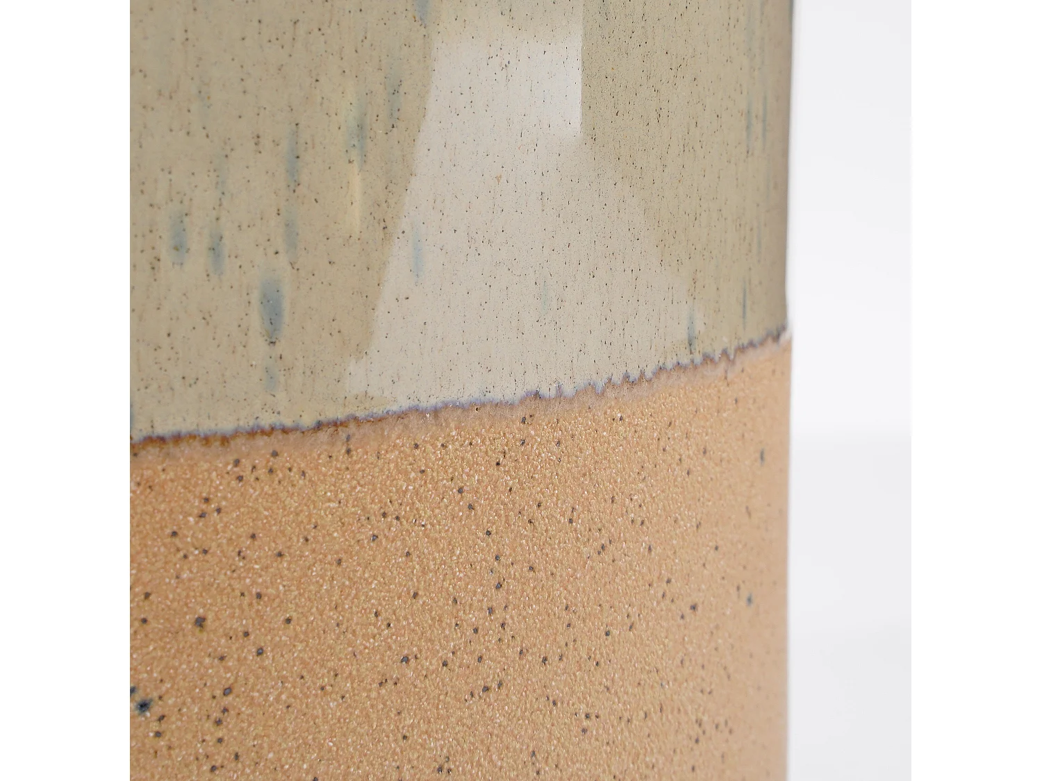 Pot de fleurs d'interieur  en céramique - Ø18 x 16,5 - Crème - LAGO