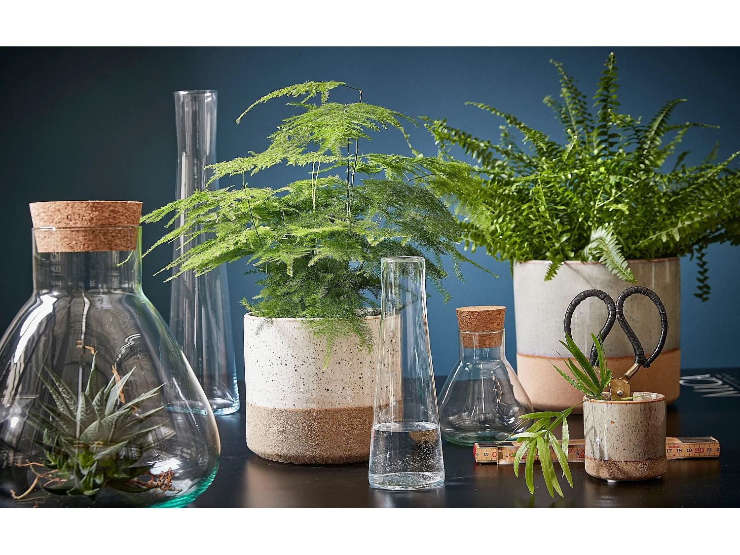 Pot de fleurs d'interieur  en céramique - Ø18 x 16,5 - Crème - LAGO