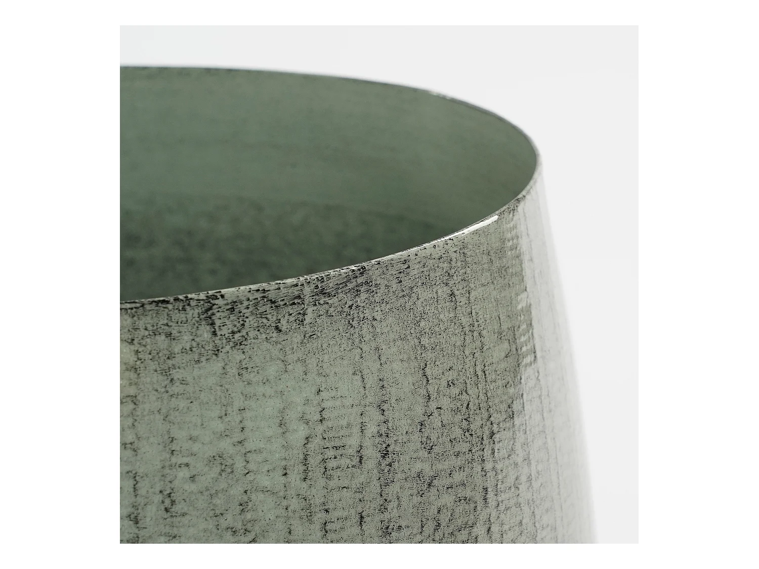 Pot de fleurs d'interieur en fer - 27 x Ø32 - Gris clair - BENSON