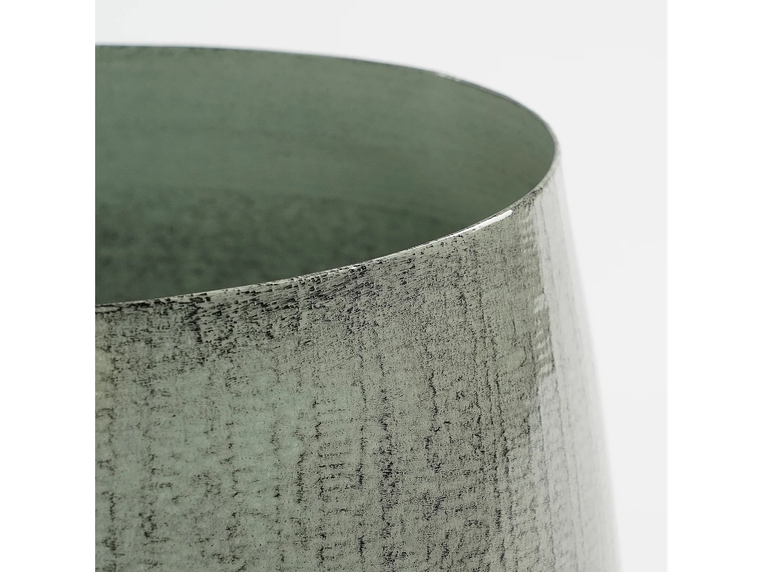 Pot de fleurs d'interieur en fer - 27 x Ø32 - Gris clair - BENSON