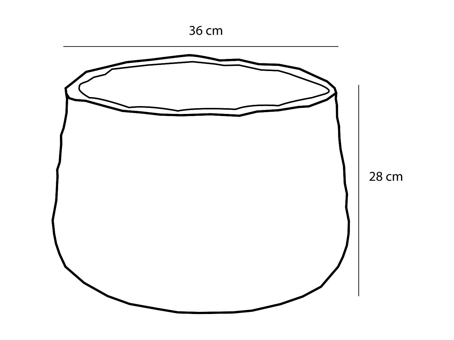 Ensemble de panier a plantes en seagrass et métal et plastique (inlay) - 32 x Ø44 - Marron clair - AVALON