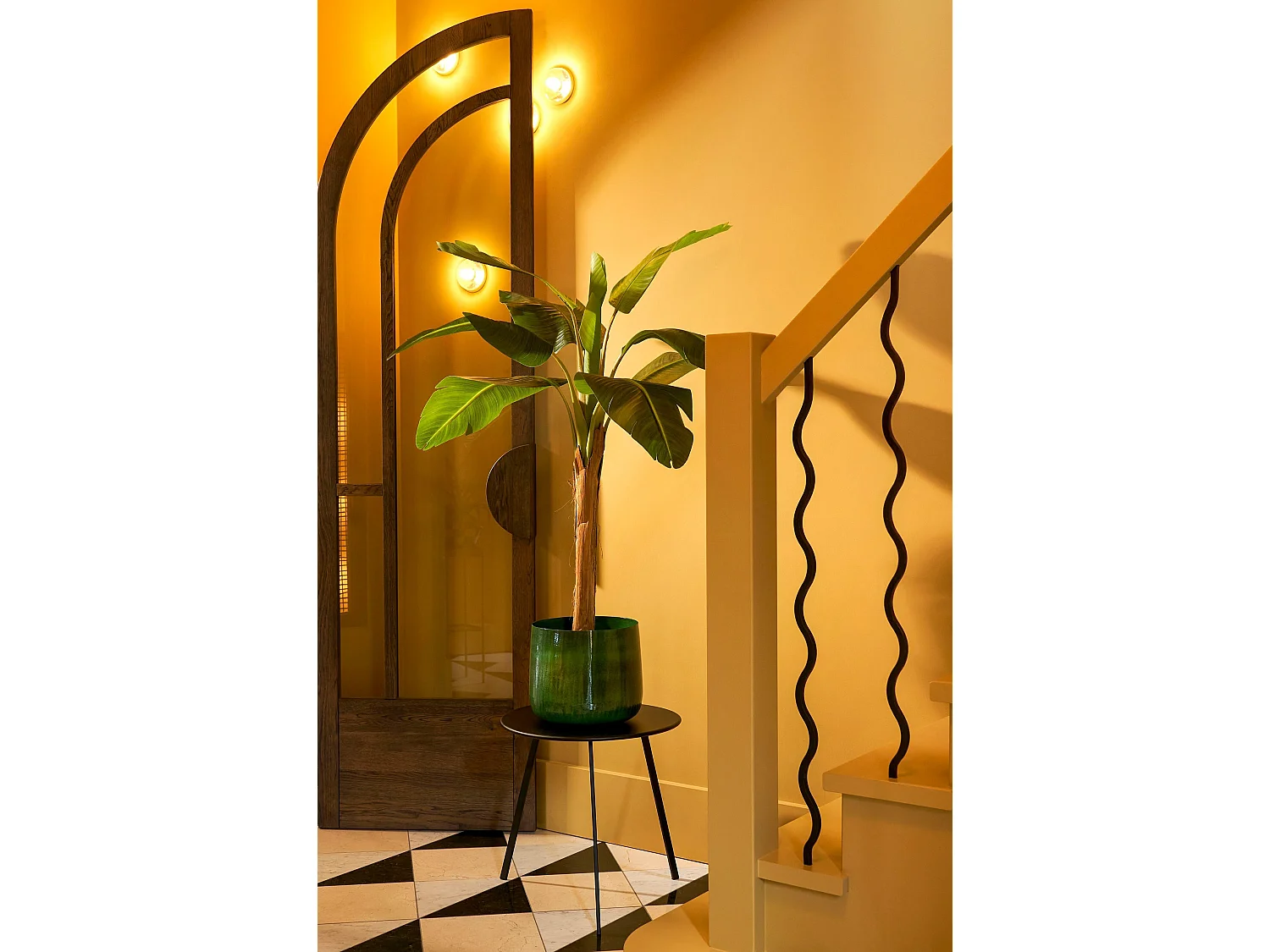 Bloempot binnen van ijzer - 32 x Ø37 - Donkergroen - BENSON