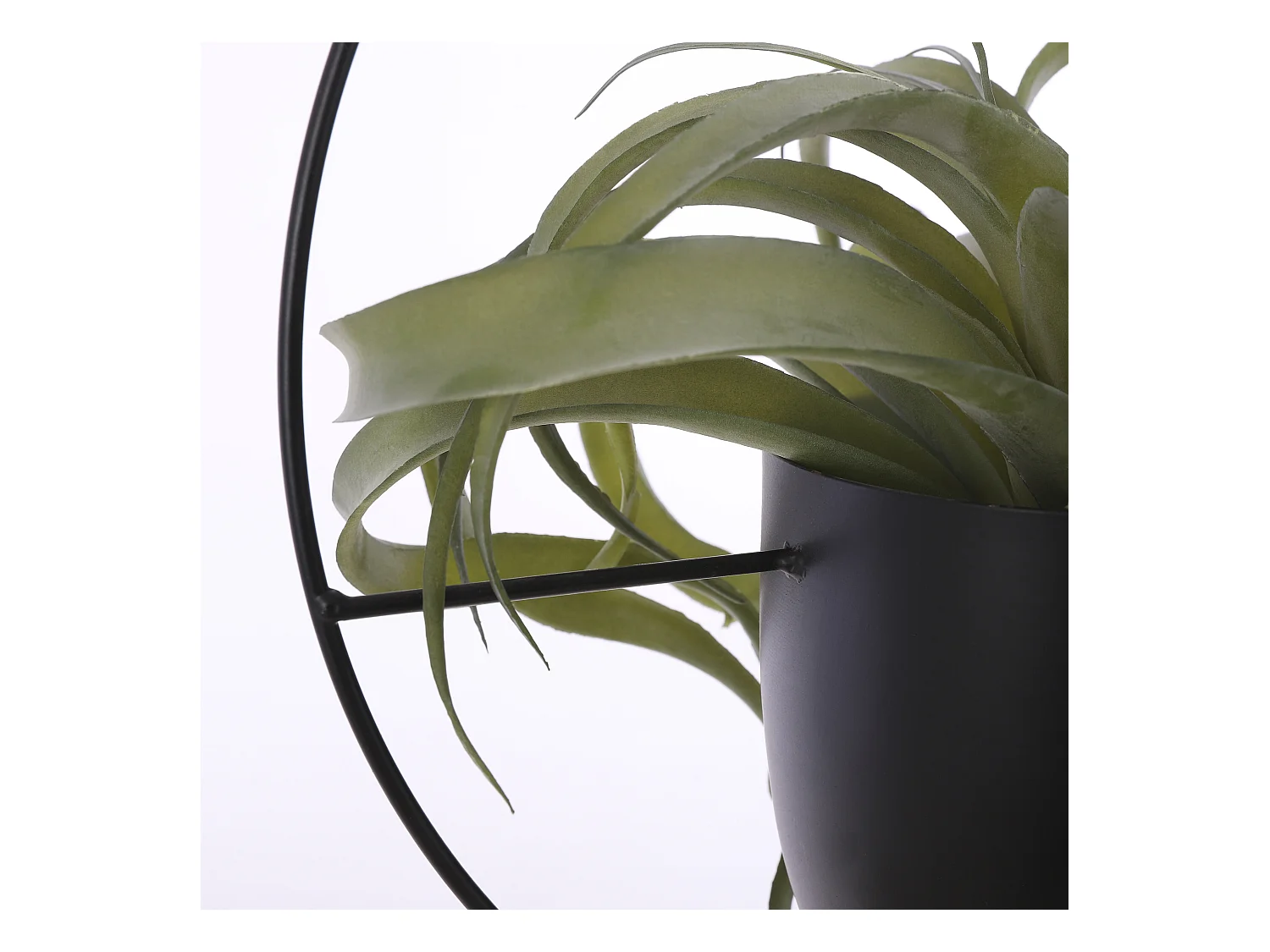 Blumenampel aus Eisen - 34 x 14 x 65 - Schwarz - DEXTER