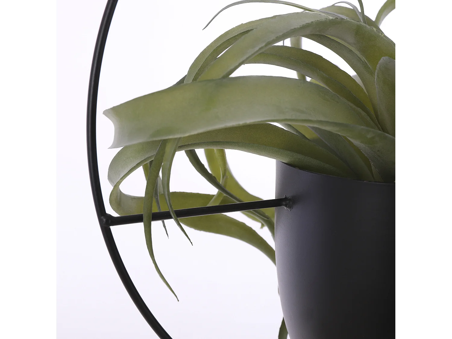 Bloempot binnen hangend van ijzer - 34 x 14 x 65 - Zwart - DEXTER