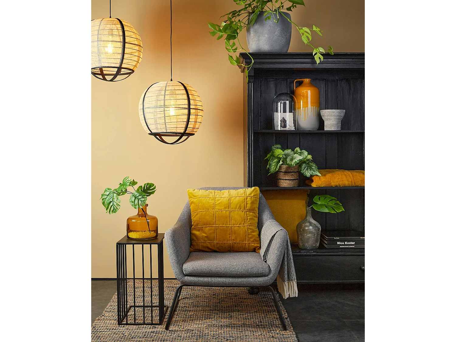 Bloempot binnen van terracotta - Ø33 x 31 - Lichtgrijs - LESTER