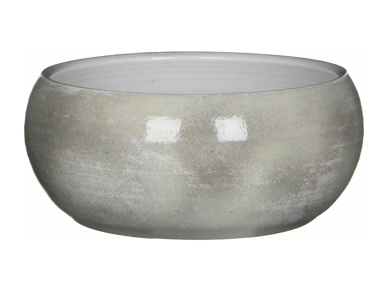 Plantenschaal binnen van terracotta - 12 x Ø28 - Lichtgrijs - LESTER