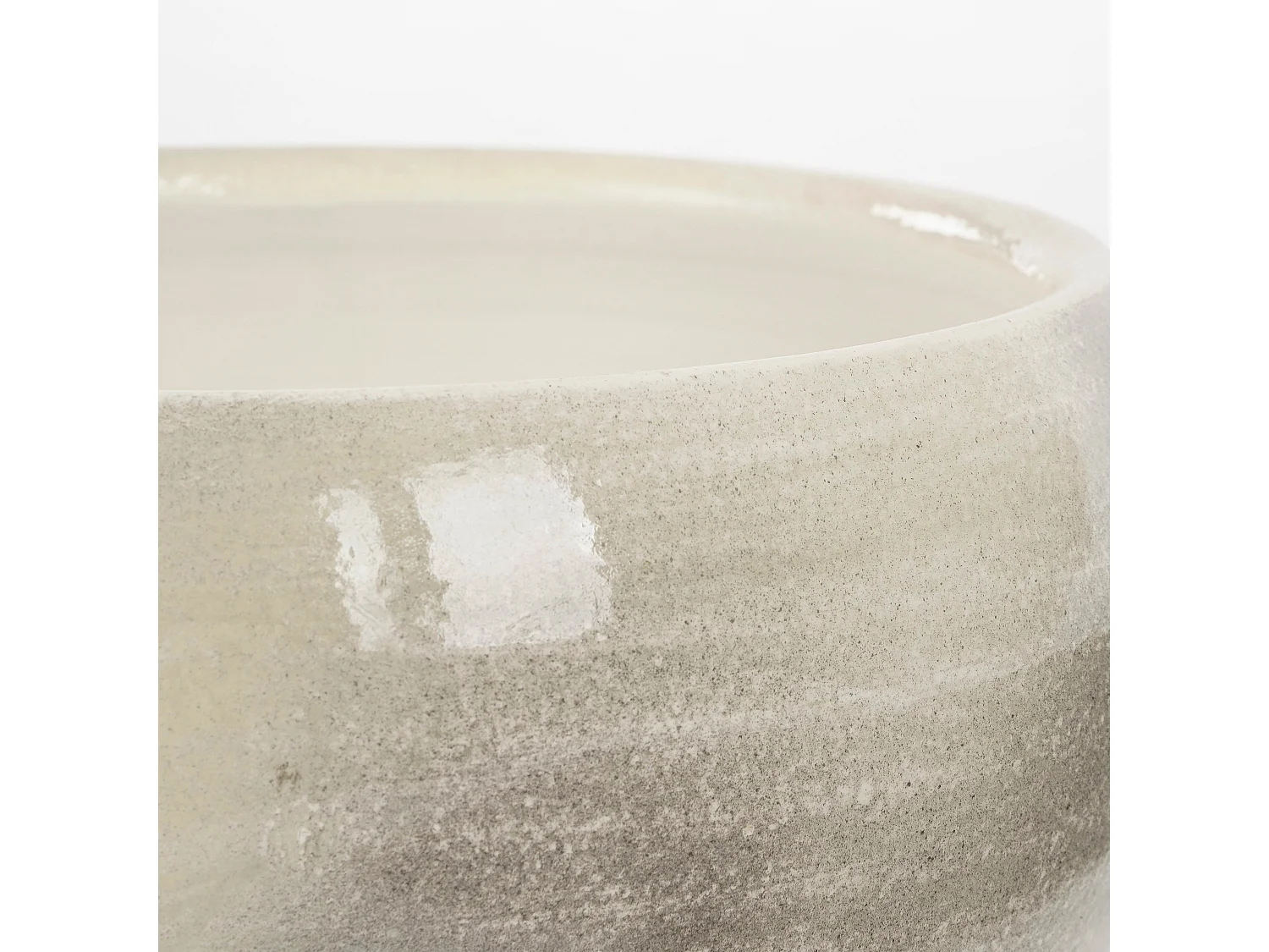 Plantenschaal binnen van terracotta - 12 x Ø28 - Lichtgrijs - LESTER