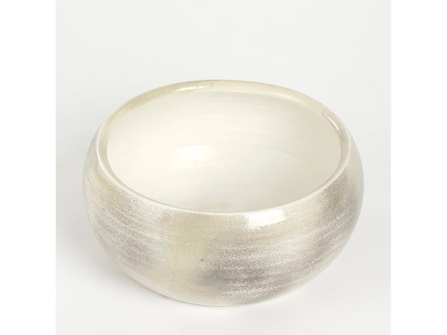 Plantenschaal binnen van terracotta - 12 x Ø28 - Lichtgrijs - LESTER