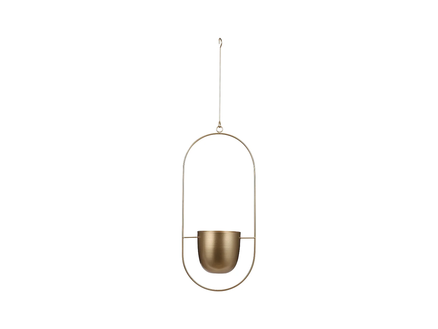 Bloempot binnen hangend van ijzer - 24 x 14 x 83 - Goud - DEXTER