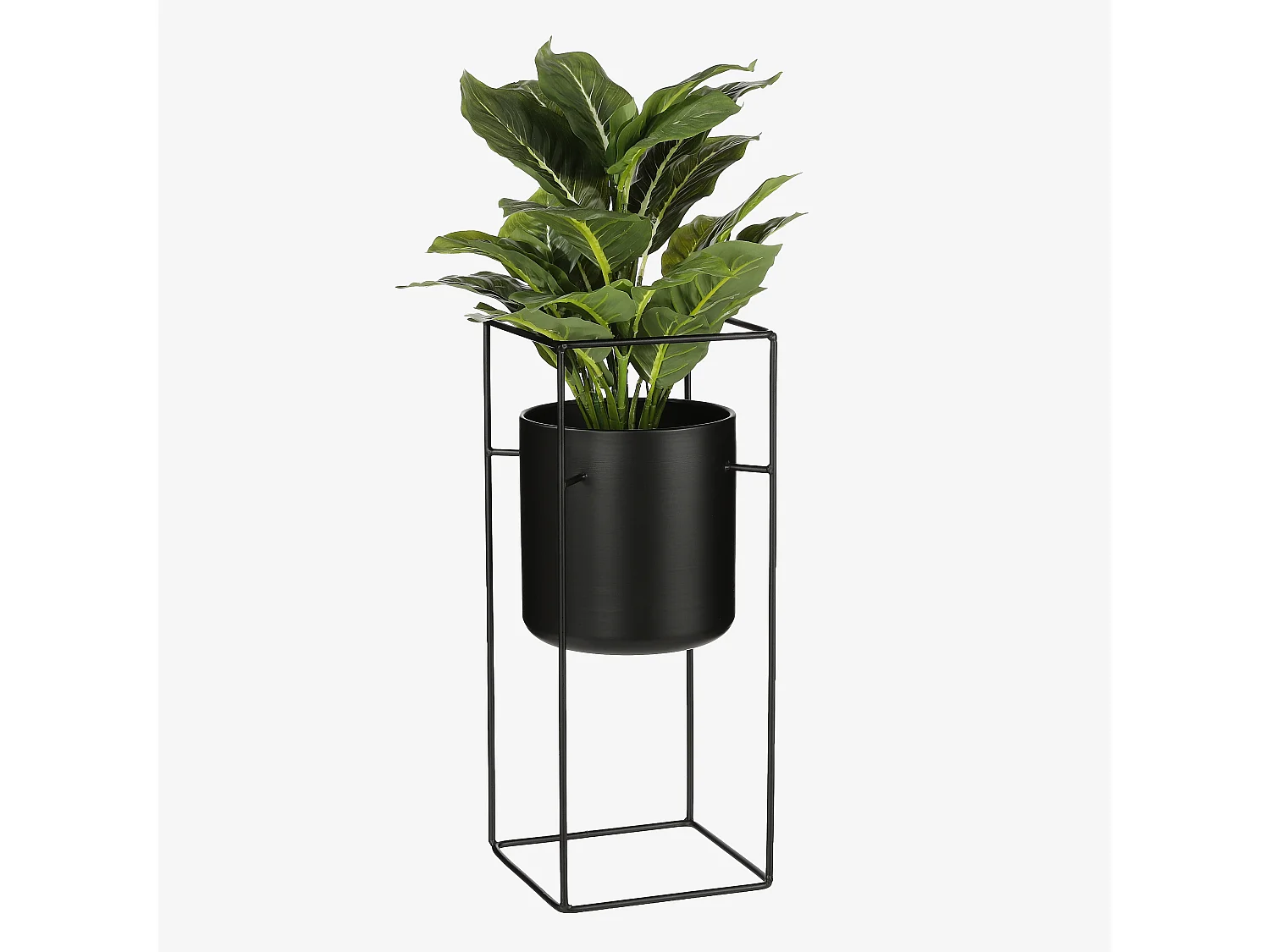 Support de plante en métal - 20 x 20 x 50 - Noir - PORTE
