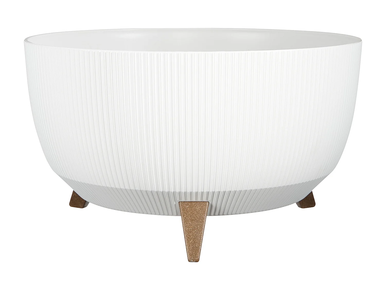 Pot de fleurs d'interieur  en plastique recyclé - 22 x Ø47 - Blanc - DOPPIO