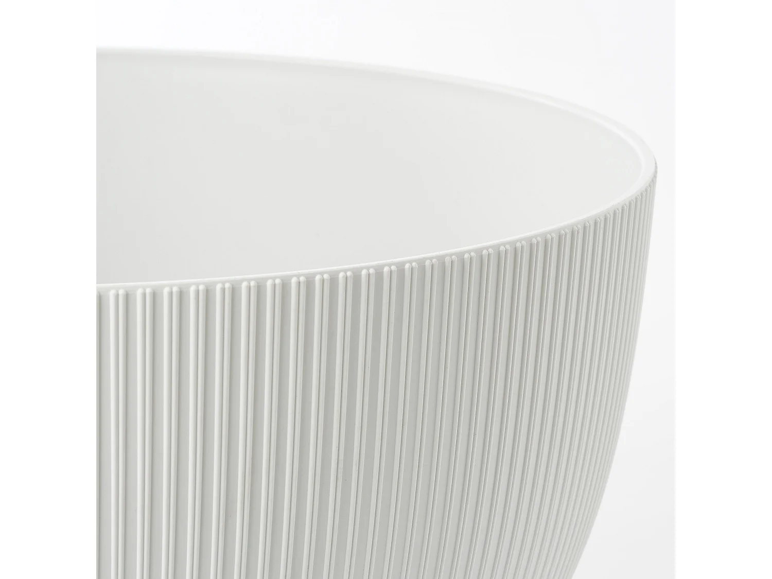 Pot de fleurs d'interieur  en plastique recyclé - 22 x Ø47 - Blanc - DOPPIO