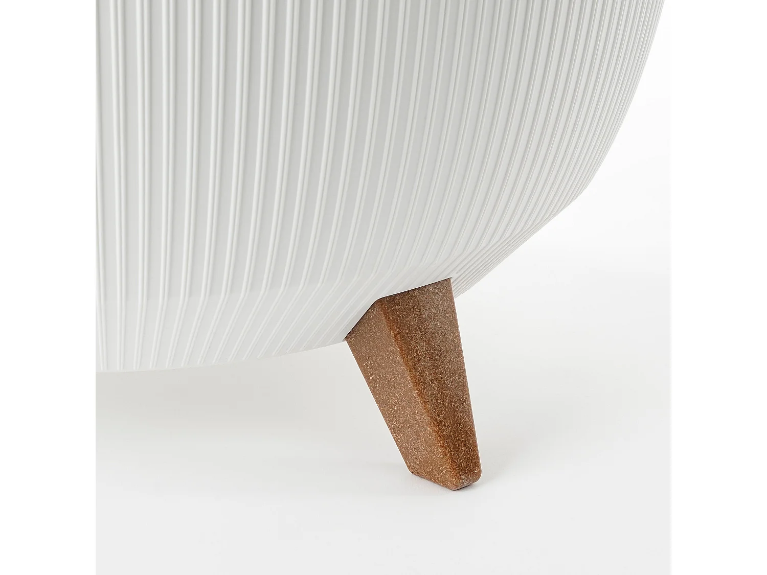 Pot de fleurs d'interieur  en plastique recyclé - 22 x Ø47 - Blanc - DOPPIO