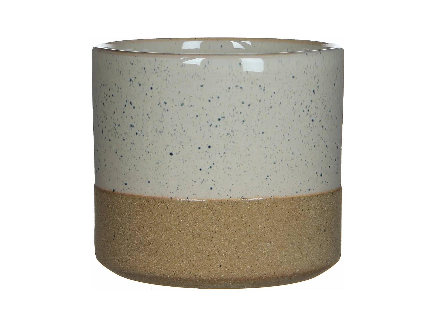 Pot de fleurs d'interieur  en céramique - Ø18 x 16,5 - Blanc - LAGO
